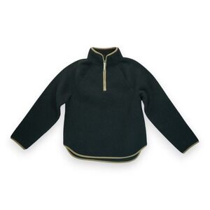 J. Crew Fleece Pullover Quarter Zip Black Women's Size‎ XS